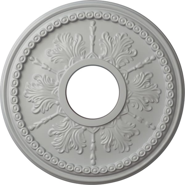Ekena Millwork Tirana Ceiling Medallion (Fits Canopies up to 4 3/4"), 13 7/8"OD x 3 3/4"ID x 1 1/4"P, Frost CM13TIFRF - main